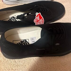 Vans Men's Black Canvas Lace-Up Sneakers